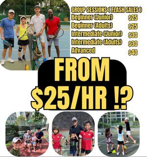 Tennis coaching lessons / adult tennis lessons / kids tennis lessons / beginner coaching  / intermediate coaching / advanced coaching / private tennis lessons / group tennis lessons / islandwide coaching
