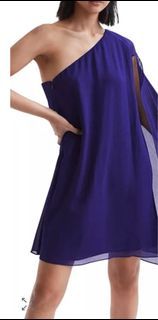 One-Shoulder Cocktail Dress - Cobalt Blue