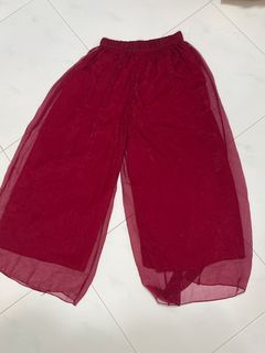 Red Wide Leg Pants