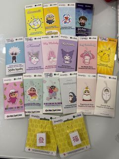 Assorted official ezlink charm from Singapore - minion, mahjong led , cinnamoroll, shinchan, my melody, kuromi, pikachu