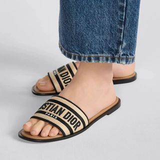 [FULL SET W BOX ] beige Dior Dway slides Sandals