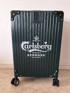 Carlsberg Green Suitcase with Wheels