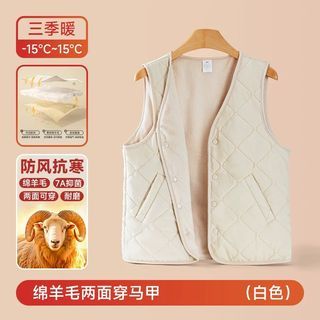 Women's Winter Warm Vest - White XL