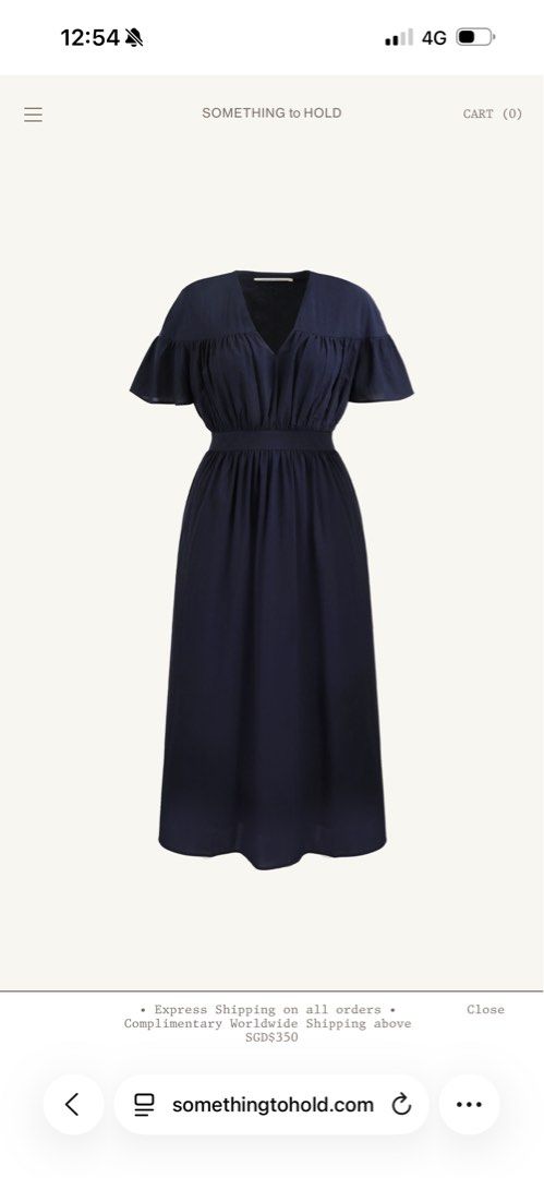 BNWT Something to Hold Lucille Dress in Navy (Category: Dresses) located in Singapore. Submitted by littleyellowblouse (Listing ID 1412175699, Image 1). Description: Keen to trade for Christy dawn XS or S dress dawn dress .