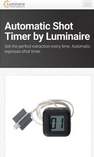 Luminaire Auto Shot Timer for Espresso Machines