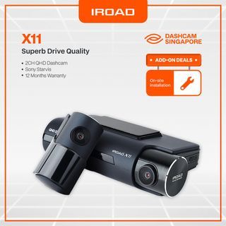 IROAD X11 | 2K Front and Rear Car Camera | Quad HD Dashcam | Professional Installation | Made-in-Korea