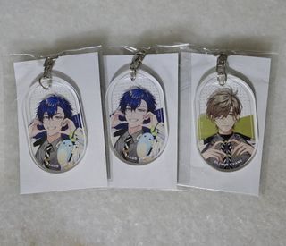 [wts] nijisanji sparkling nail random acrylic keychain | oliver evans leos vincent