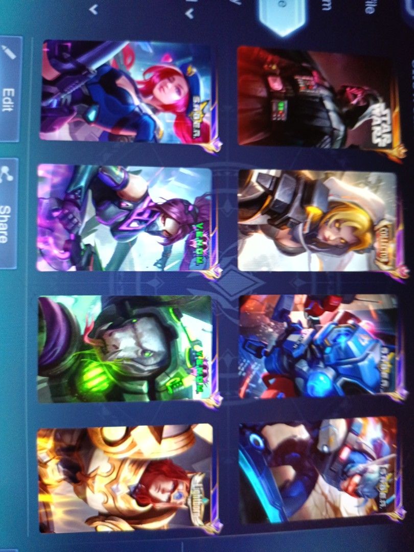 MLBB Account for sale (Category: Others) located in Singapore. Submitted by usermist (Listing ID 1355800430, Image 10). Description: any skins (CHECK PICTURES).