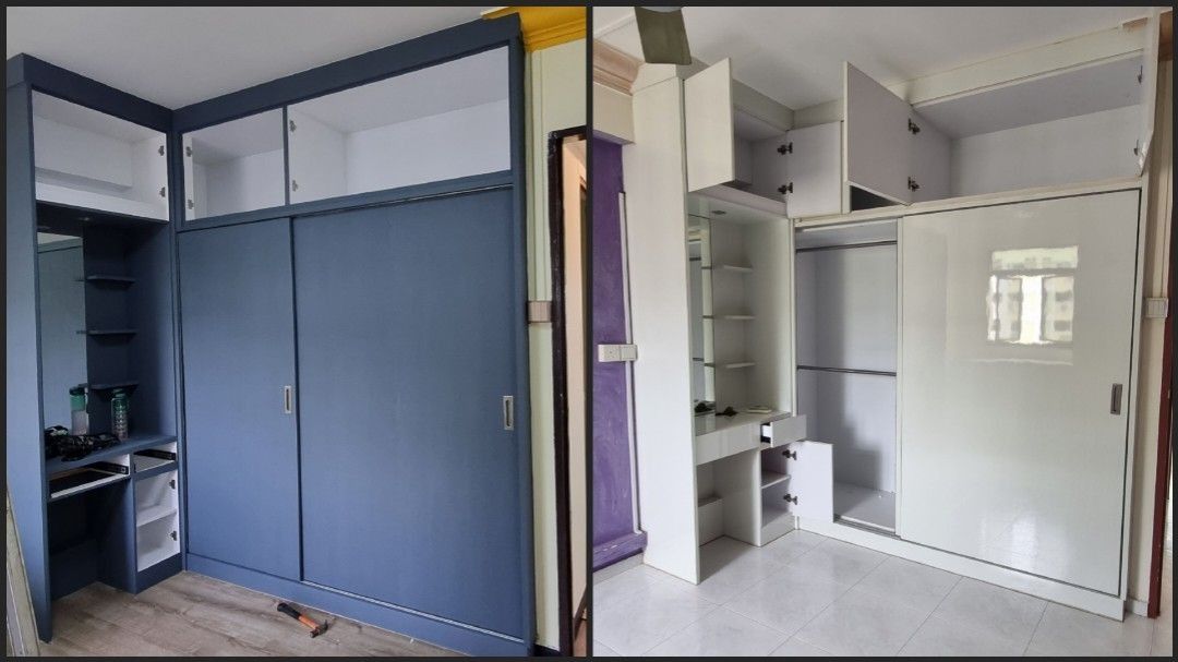 Relaminate Interior Film refresh for outdated carpentry /w 0% instalment (Category: Shelves, Cabinets & Racks) located in Singapore. Submitted by orbitour_singapore (Listing ID 1138244162, Image 2). Description: Got a new home with good condition cabinets and wardrobe? Is it time to refresh your home interior on all those outdated carpentries? Lets get your house ready for the festive seasons in the most affordable way! Want to save up to 70% on 
