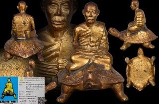 Lp Liew(龙婆柳）3 in Lap Tao Bucha 87pi             #Lp Liew#龙婆柳＃Thaiamulet#choklarpamulet#财龟