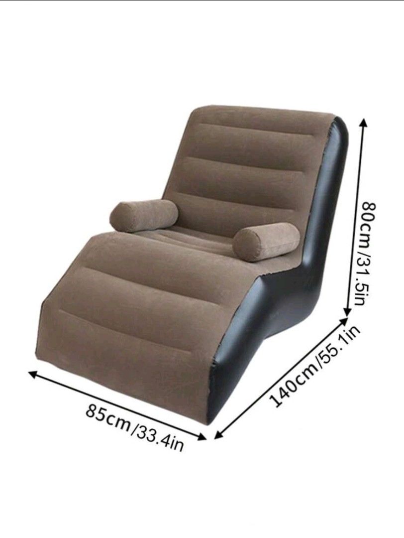 1pc Outdoor Inflatable Flocking Sofa, Couch Potato Sofa, Portable Lunch Break S-Shaped Thickened Sofa Lounge Chair, Balcony Bedroom Living Room Comfortable Single Chair (Category: Sofas) located in Singapore. Submitted by worldofcustomization (Listing ID 1355321306, Image 2). Description: .