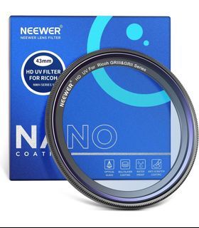 NEEWER UV Protection Filter Compatible with Ricoh GR IIIx GRIIIx GR III GRIII GR II GRII, Multi Coated HD Optical Glass/Water Repellent/Scratch Resistant/Slim Frame/Adhesive Ring/Filter Removal Tool