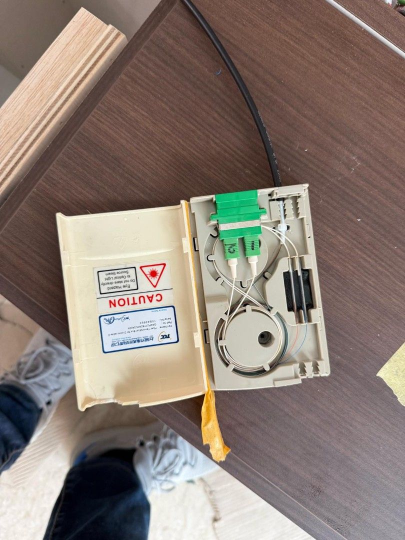 Fibre Point Relocation / IMDA Licensed / Fibre Point Repair / Fiber Optic Termination Point / Broken TP / Broken Fiber / FTP / OpenNet / Fusion Splicing / Fibre Installation / ONT Activation / OTDR Tested / HDB BTO Condo Landed Islandwide (Category: Lighting & Electrical Services) located in Singapore. Submitted by drwifisg (Listing ID 1362838128, Image 2). Description: 🔧 Licensed by IMDA for Fibre and Lan Cable Installation | Fibre Point Reloca
