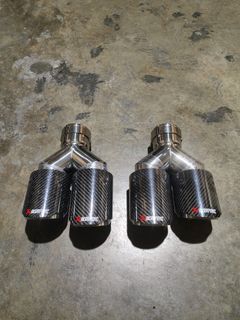 AKRAPOVIC dual quad exhaust tips forged and carbon fiber available