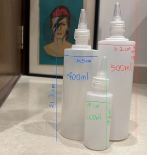 9 x Plastic Bottle Set (3 each size)