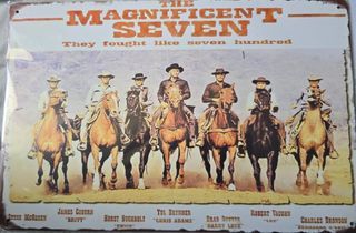 The Magnificent Seven tin poster