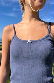 Skylar Ribbed Eyelet Tank