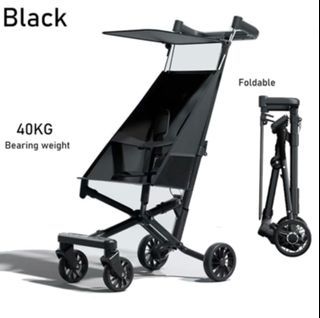 Ultra Light Weight Potable Aluminium Stroller (Black) - Used Once
