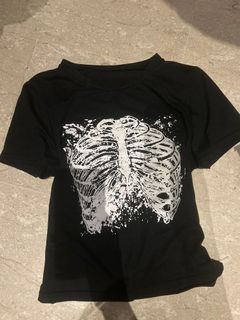 emo grunge crop top