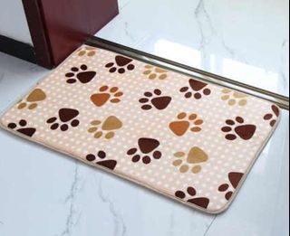 Paw Print Non-Slip Bath Mat – Super Absorbent Soft Bathroom Rug, Quick-Dry Shower Floor Mat