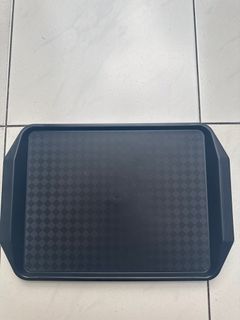 Black serving tray
