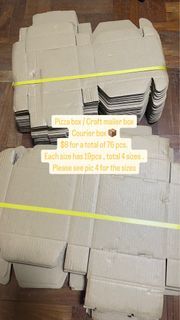 $8 for 76 pcs Courier box / Pizza Box / Craft mailer box