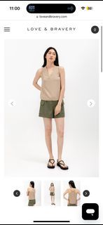 LAB EMELINDA BACK TWIST TENCEL TOP