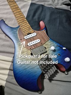 Wooden pickguard for Ibanez headless HSS models