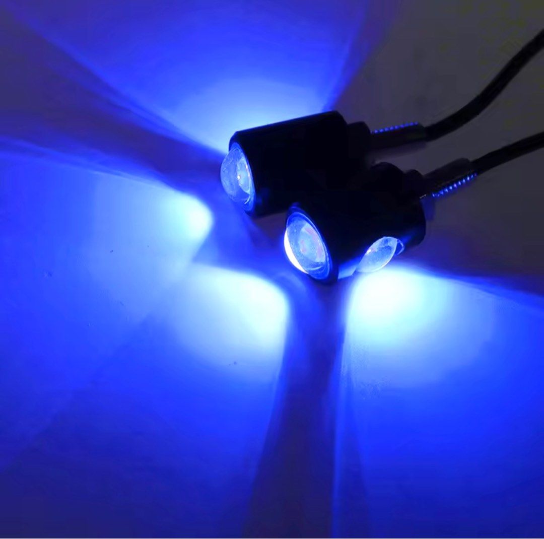 🔥LED 12V 1Pair Eagle Eye 2 Way Lighting Shape Mini Number Plate Light / Turn Signal Indicator Light / Tail Rear Light / Brake Light Fog Lamp Bulb Ebike PAB PMA Motorcycle (Category: Other PMDs & Parts) located in Singapore. Submitted by punggol_lew_bikescooter (Listing ID 1374153538, Image 6). Description: 🔥LED 12V 1Pair Eagle Eye 2 Way Lighting Shape Mini Number Plate Light / Turn Signal Indicator Light / Tail Rear Light / Brake Light Fog Lamp