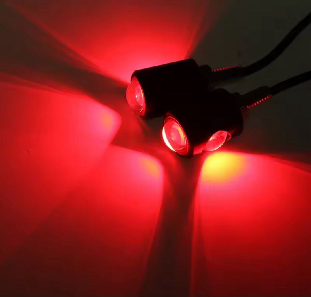🔥LED 12V 1Pair Eagle Eye 2 Way Lighting Shape Mini Number Plate Light / Turn Signal Indicator Light / Tail Rear Light / Brake Light Fog Lamp Bulb Ebike PAB PMA Motorcycle (Category: Other PMDs & Parts) located in Singapore. Submitted by punggol_lew_bikescooter (Listing ID 1374153538, Image 4). Description: 🔥LED 12V 1Pair Eagle Eye 2 Way Lighting Shape Mini Number Plate Light / Turn Signal Indicator Light / Tail Rear Light / Brake Light Fog Lamp