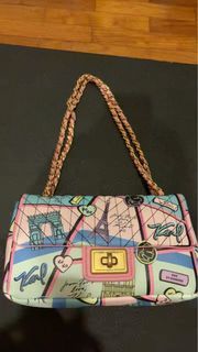 Karl Lagerfeld Paris Print Chain Shoulder Bag