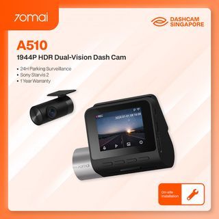 70mai A510 Dual Dashcam | 2.7K QHD + Sony STARVIS 2 IMX675 | 4G Remote Monitoring | On-Site Installation Available