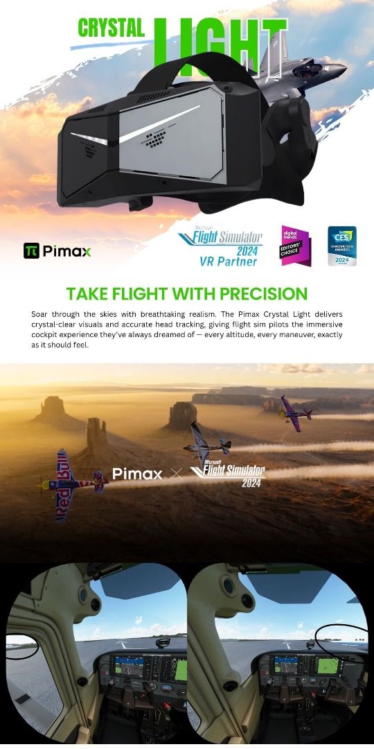Pimax Crystal Light - Ultra-High Resolution Virtual Reality Headset PCVR - Highest End PCVR Device 🛍️ Pimax - ArchWizard (Category: Virtual Reality) located in Singapore. Submitted by archwizard (Listing ID 1375437879, Image 2). Description: 📋 Variation Pimax Crystal Light Pimax Prime $899 Pimax Crystal Light Full Price $1299 🛍️ Pimax Crystal Light Step into the next generation of immersive VR with the Pimax Crystal Light – where ultra-clear v