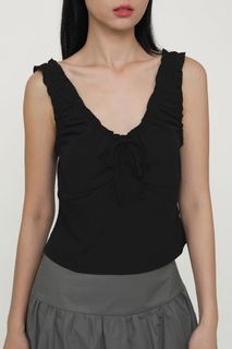 TTR Vernetta Ruched Strap Top