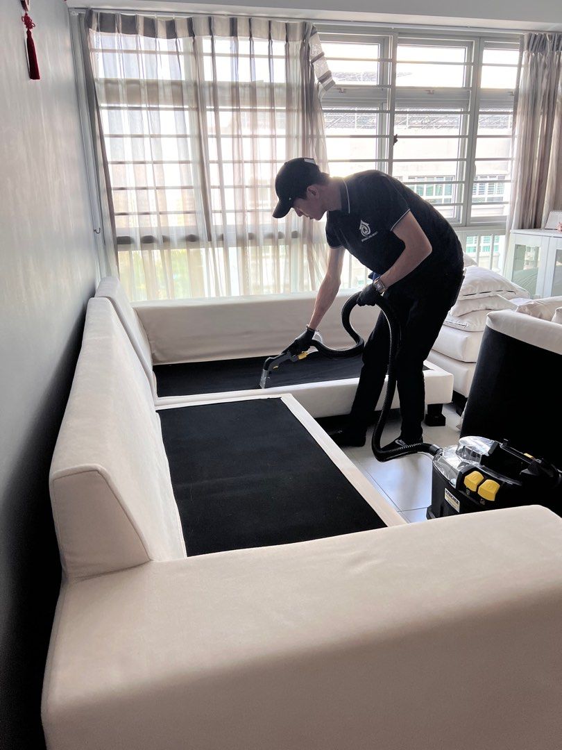 UPHOLSTERY SERVICES / MATTRESS CLEANING / SOFA CLEANING / DEEP CLEANING / FABRIC CLEANING / PROFESSIONAL CLEANING SERVICES / PROFESSIONAL UPHOLSTERY (Category: Mattress Cleaning) located in Singapore. Submitted by sparkling.nest (Listing ID 1377665306, Image 2). Description: 1: Inspection and evaluation of the sofa’s condition and material 2: Vacuuming and pre-treatment of stains 3: Deep cleaning with specialised equipment and cleaning solutions 