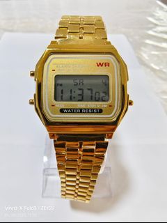 Casio Inspired Classic Metal Watch - Gold
