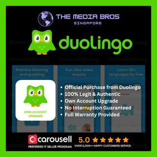 Duolingo Plus/Super Gift Card | 1 Year Subscription ⭐️[Themediabrosg]