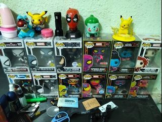 Funko Pop! Marvel, X-Men, and Pokemon Figures