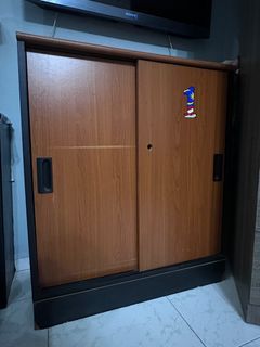 Wooden Cabinet with Sliding Doors