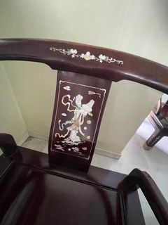 Antique Rosewood Mother of Pearl Furniture Set