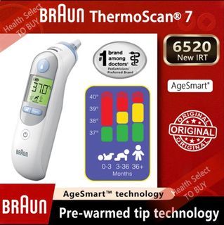 Braun Thermoscan® 7 IRT-6520/6525 digital ear thermometer / Baby / Adult Professional Digital Ear Thermometer/ Including 21 filters (Brand New)