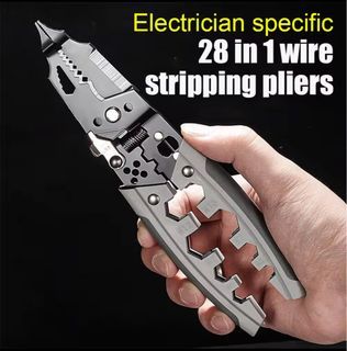 Multifunctional wire stripping pliers 28 in 1 powerful wire pulling pliers for cutting pressing branching winding and peeling electrical pliers Professional Wire Crimping Tool