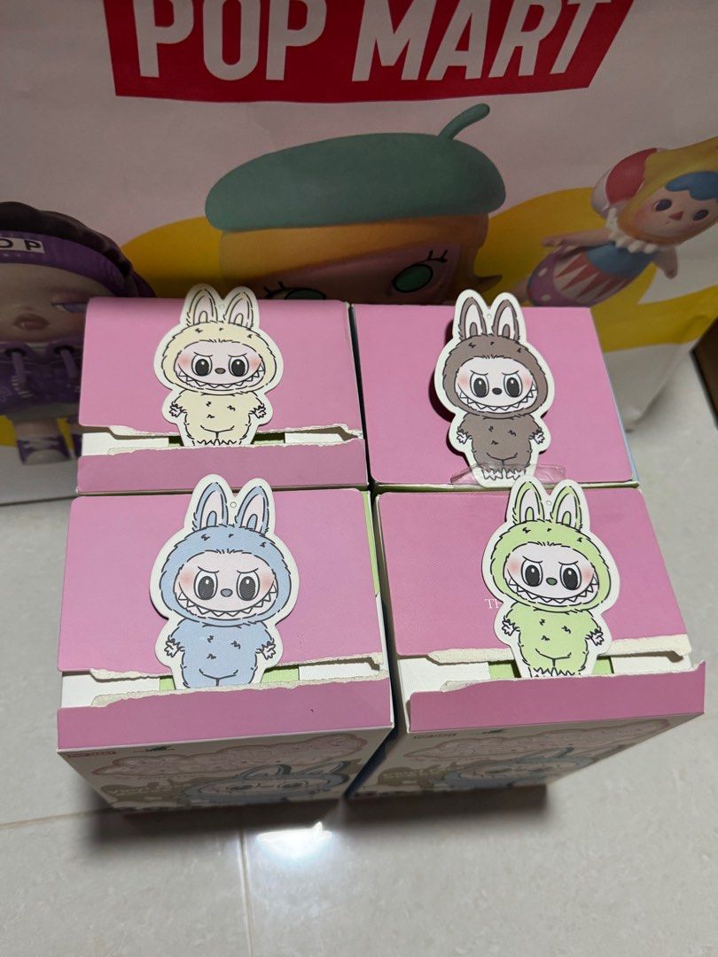 Labubu V2 (Category: Designer & Blind Box Toys) located in Singapore. Submitted by estelleanna (Listing ID 1379024063, Image 2). Description: LABUBU Exciting Macaron V1- BNIF Soy Milk x 1 (SOLD) Green Grape x1 (SOLD) Sea Salt Coconut x 1 (SOLD) Toffee x1 (SOLD) LABUBU Have a Seat V2- BNIF Sisi x1 (SOLD) Zizi x1 Open to trade with SKULLPANDA Plush - Mist - Windflower - Dew .
