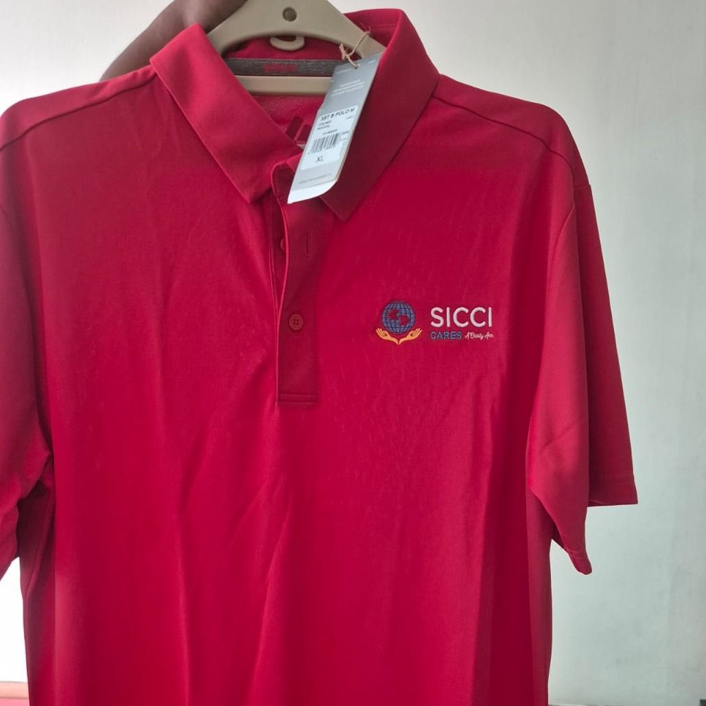 Brand New Adidas SICCI Games Polo Shirt - XL - Red (Category: Tshirts & Polo Shirts) located in Singapore. Submitted by oddgem_d6ef98 (Listing ID 1386423730, Image 2). Description: - Brand new Adidas polo shirt - Features the SICCI Games logo - Size: XL - Made with recycled materials - Suitable for sports and casual wear - Comes with original tags and packaging -Product care instructions in the bag.