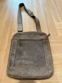Longchamp Leather Messenger Bag