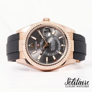 2024 99.9% NEW Rolex Skydweller Full Rose Gold Rhodium Dial 336235