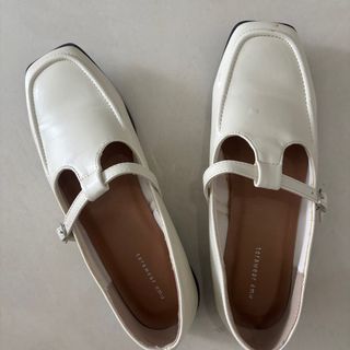 Cream White Mary Jane Flats from Japan