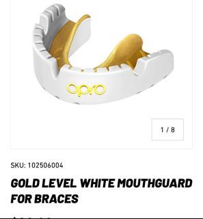 OPRO Gold Level White Mouthguard for Braces $34