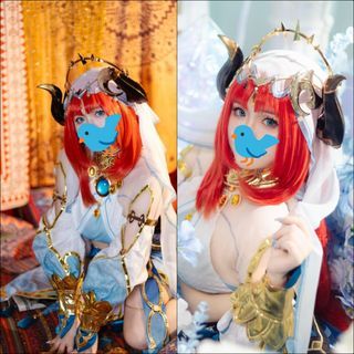 INSTOCK RENT TRADE WTR WTT WTS Genshin Impact Nilou Cosplay Costume Cos Wig Set