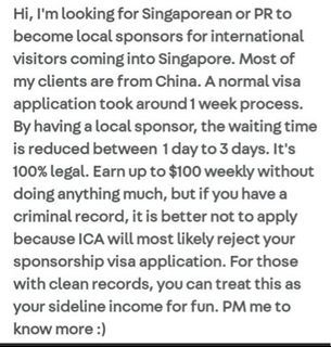 help apply SG tourist visa